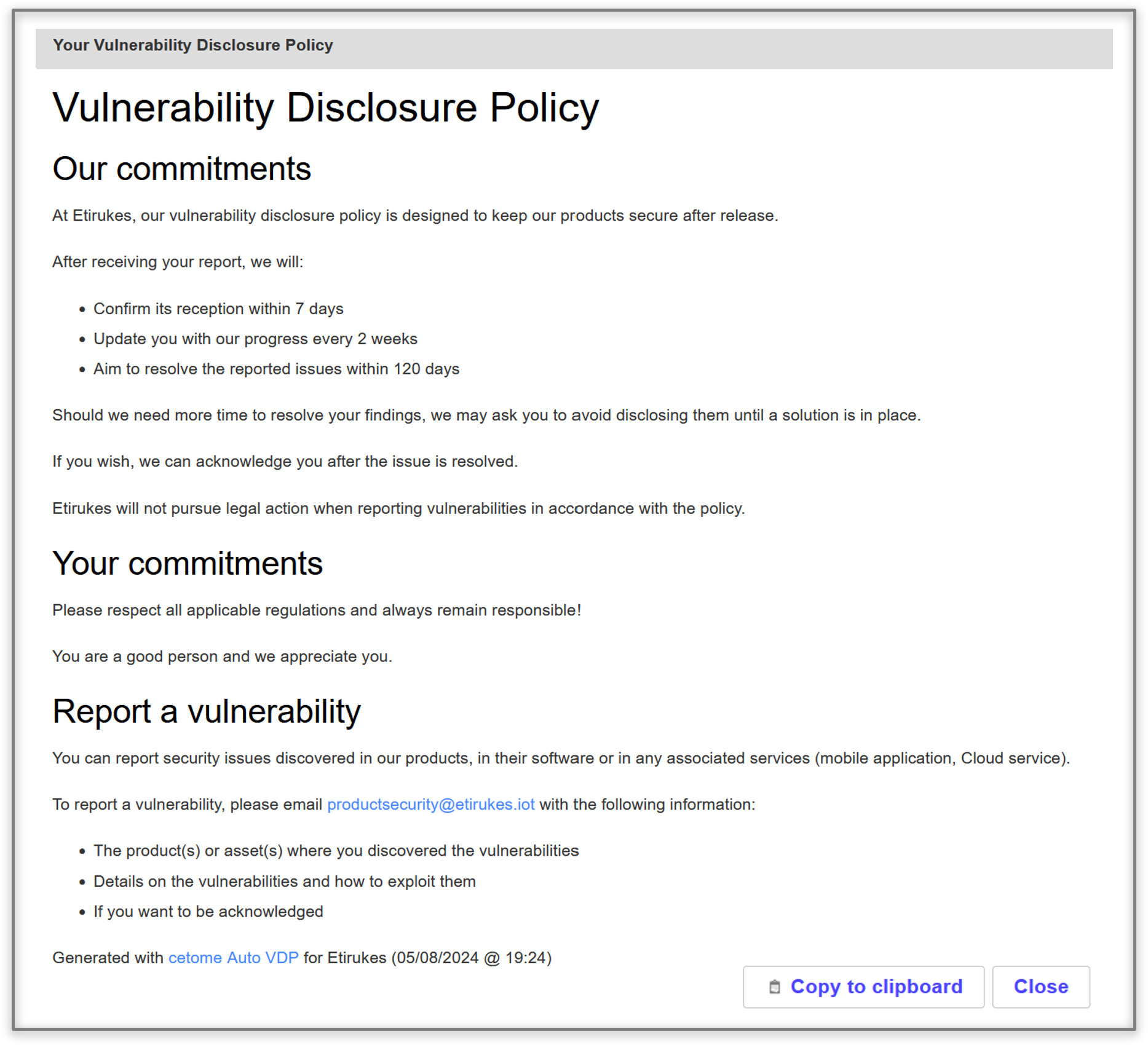 Your VDP in 1 click!