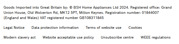 No link to report a vulnerability in Bosch Home UK website